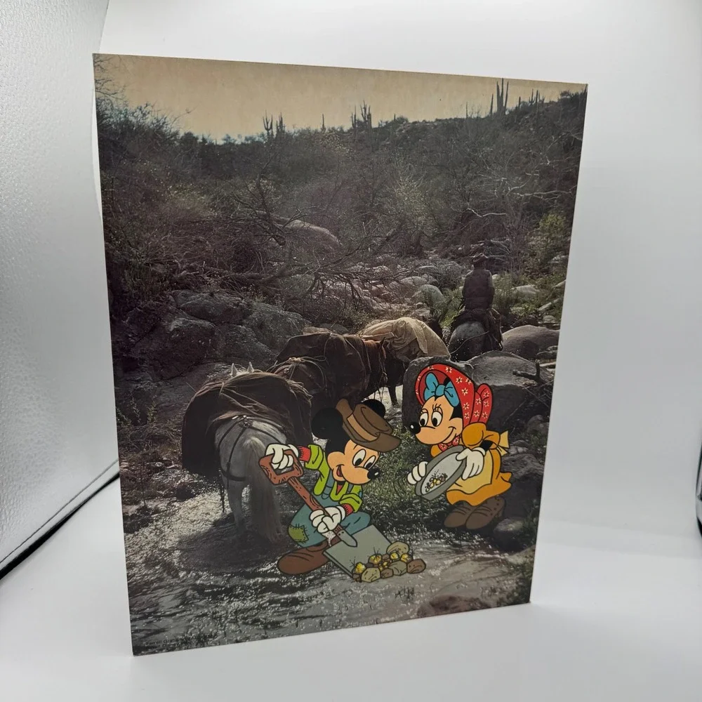 Vintage Disney Mickey Mouse Wild West Portfolio Folder Westward Ho 77040 1970s
